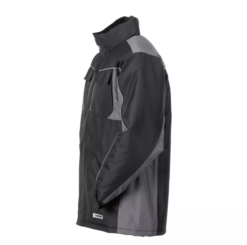 Planam 2720072, Highline Men's Winter Jacket Black/Slate/Zinc 5XL, image 3, gallery thumbnail