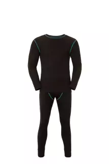 Planam 2215-FSET1UE, Functional Underwear Set 180 G/M² Black/Black