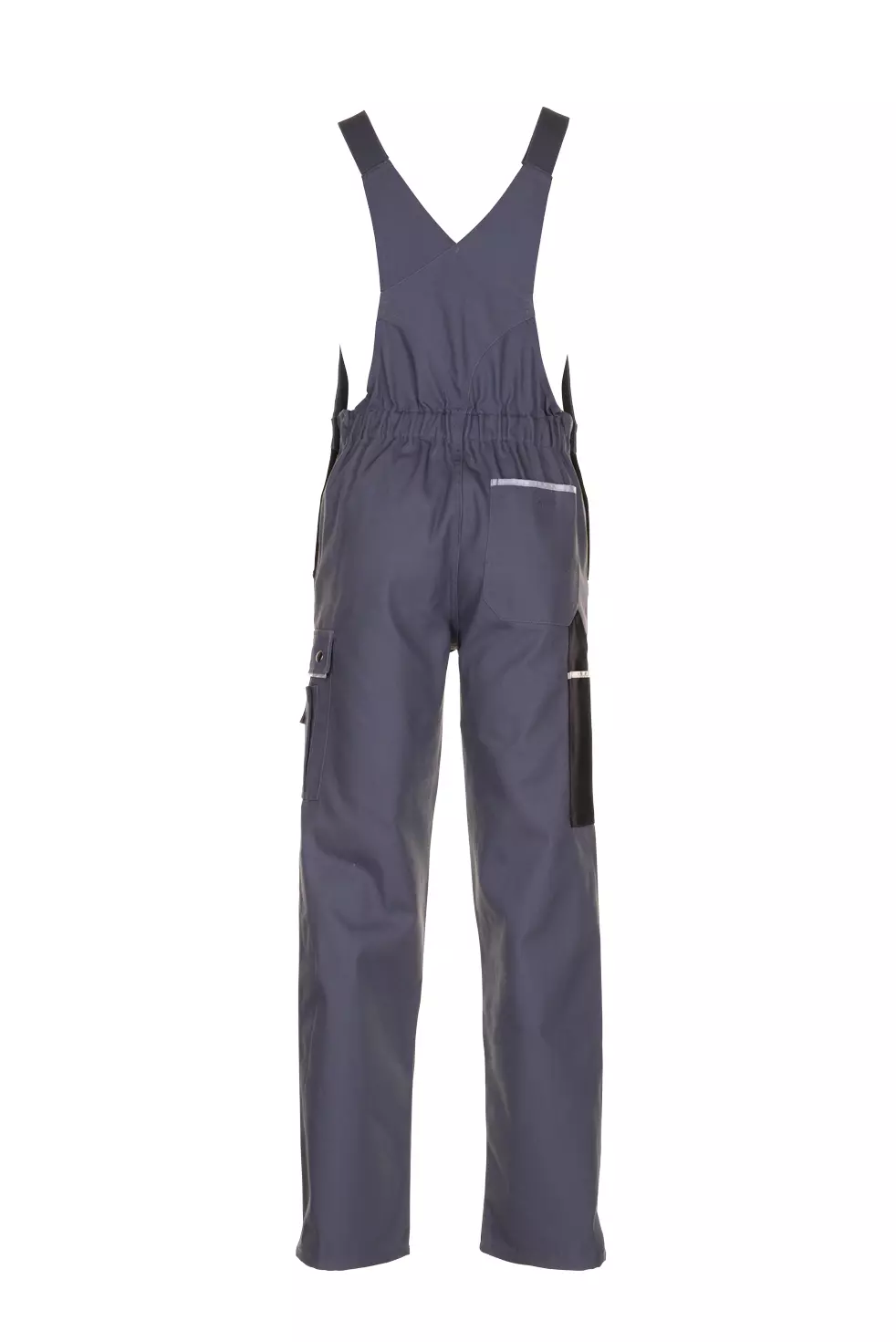 Planam 2133-CALAUE, Canvas 320 Dungarees Grey/Black, image 2, gallery thumbnail