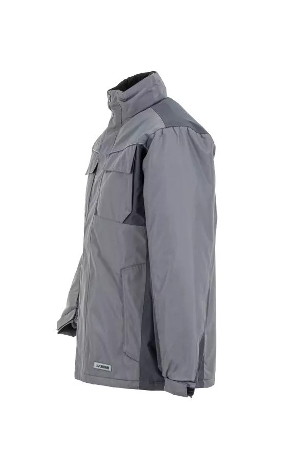 Planam 2301-HLWJ, Highline Men's Winter Jacket Zinc/Slate/Red, image 3, gallery thumbnail