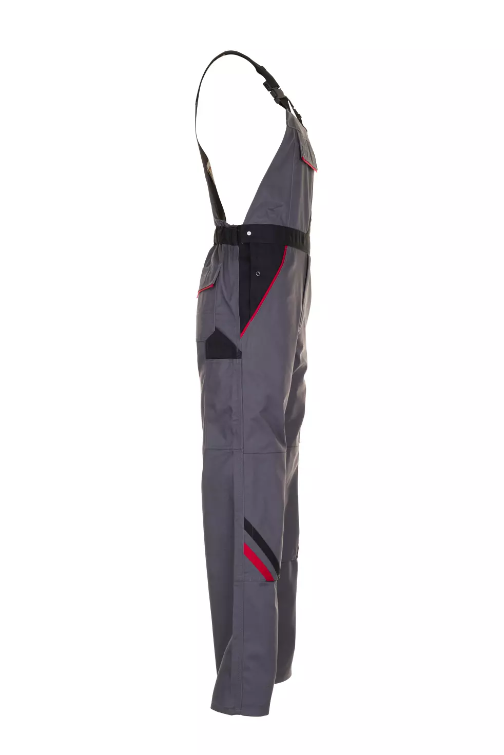 Planam 2332-HLLAUE, Highline Herren-Latzhose Schiefer/Schwarz/Rot, image 4, gallery thumbnail