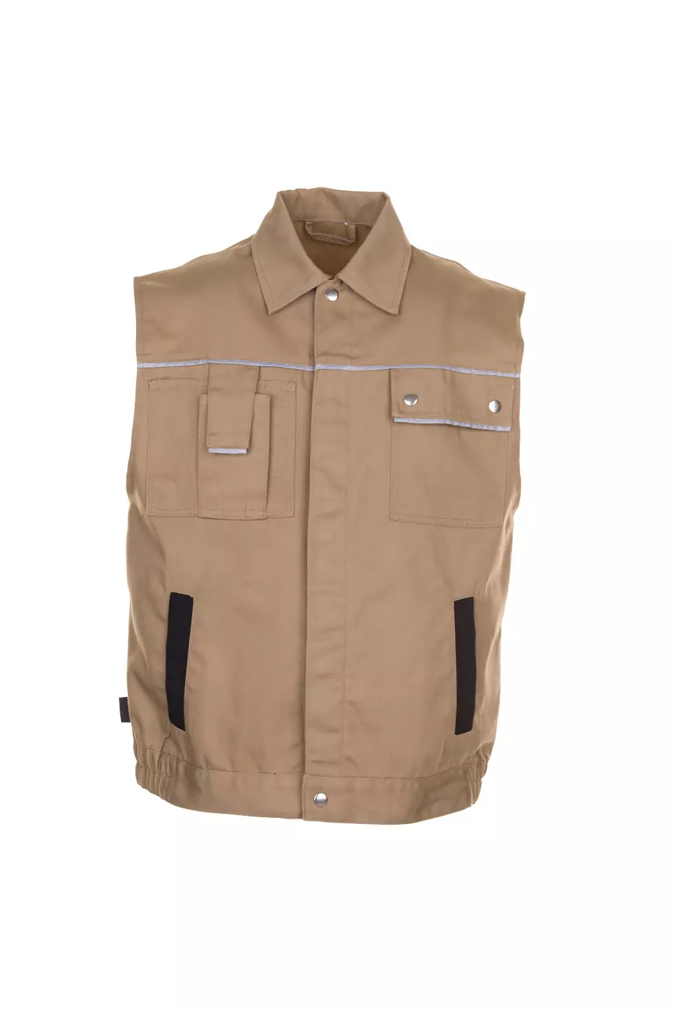 Planam 2165064, Canvas 320 Weste Beige/Schwarz XXXL, image 1, gallery thumbnail