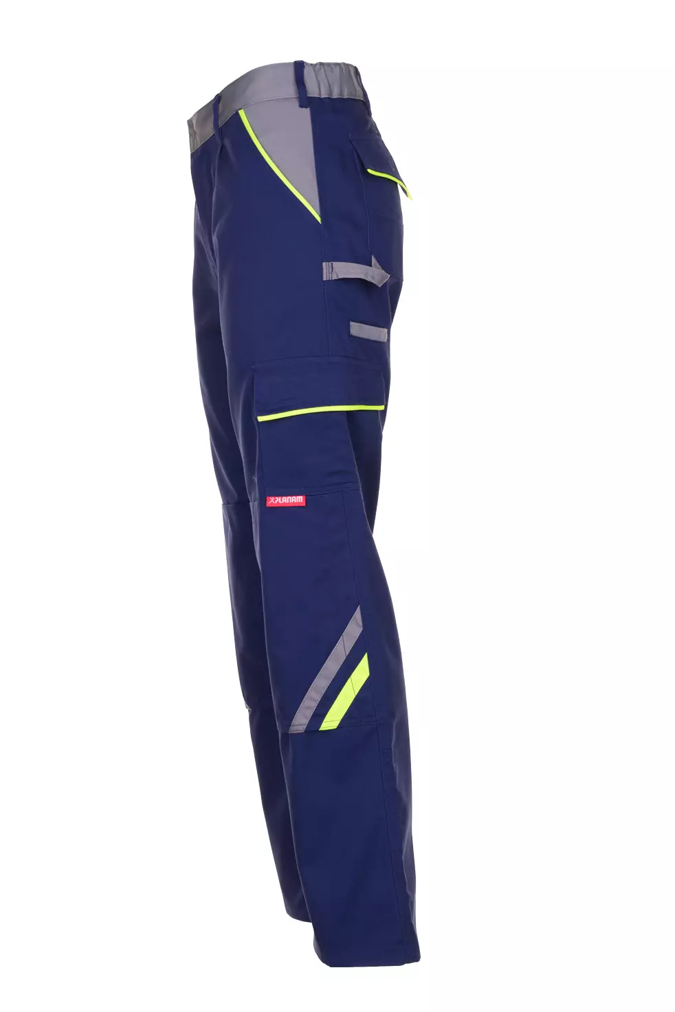 Planam 2423-VLHO, Visline Trousers Marine/Yellow/Zinc, image 3, gallery thumbnail