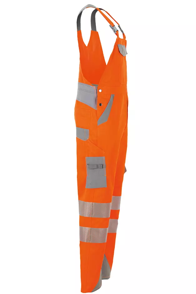 Planam 5930-NWHLAUE, Norit Herren-Latzhose Orange, image 4, gallery thumbnail