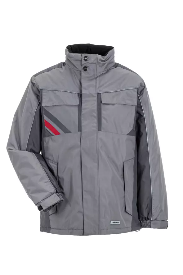 Planam 2301-HLWJ, Highline Men's Winter Jacket Zinc/Slate/Red, image 1, gallery thumbnail