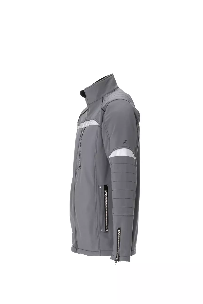 Planam 2951-DUSJ, DuraWork Softshell Jacket Grey/Black, image 3, gallery thumbnail