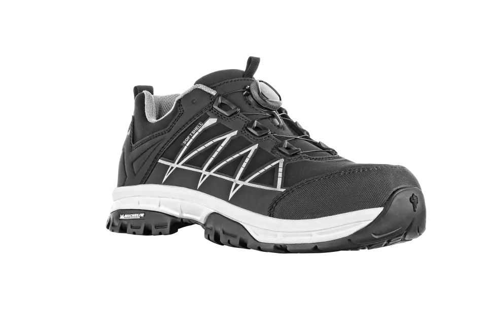 VM Footwear 4845-S1P, CINCINNATI Safety Low Shoes, S1P, Black/White, image 1, gallery thumbnail