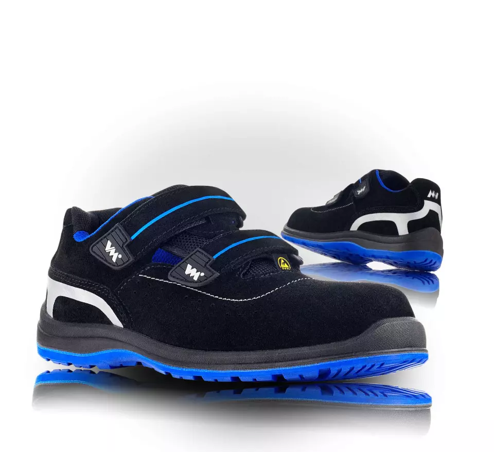 VM Footwear 2195-S1PESD, PARMA Sicherheitssandalen, S1P, Schwarz/Blau, image 1, gallery thumbnail