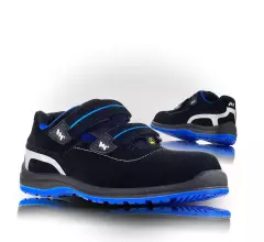 VM Footwear 2195-S1PESD, PARMA Safety Sandals, S1P, Black/Blue