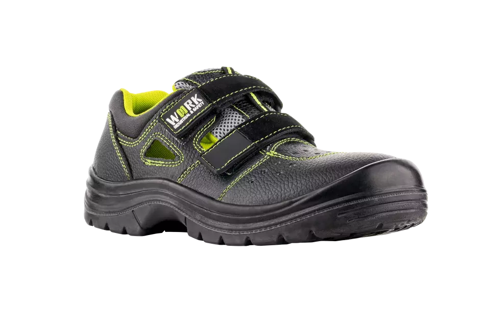 VM Footwear 3235-O1, UPPSALA Occupational Sandals, O1, Black/Lime, image 1, gallery thumbnail