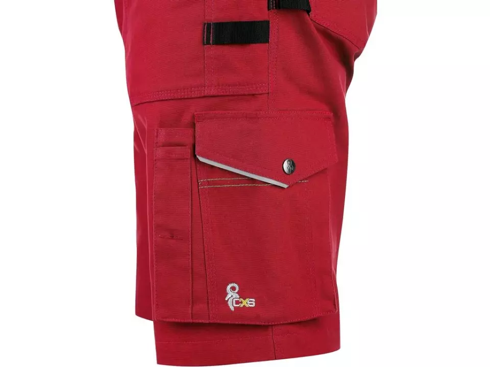 CXS 1060-027-260-00, Stretch Men's Working Shorts, Red/Black, image 3, gallery thumbnail