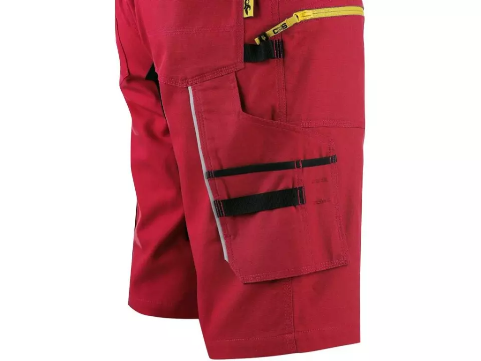 CXS 1060-027-260-00, Stretch Men's Working Shorts, Red/Black, image 4, gallery thumbnail