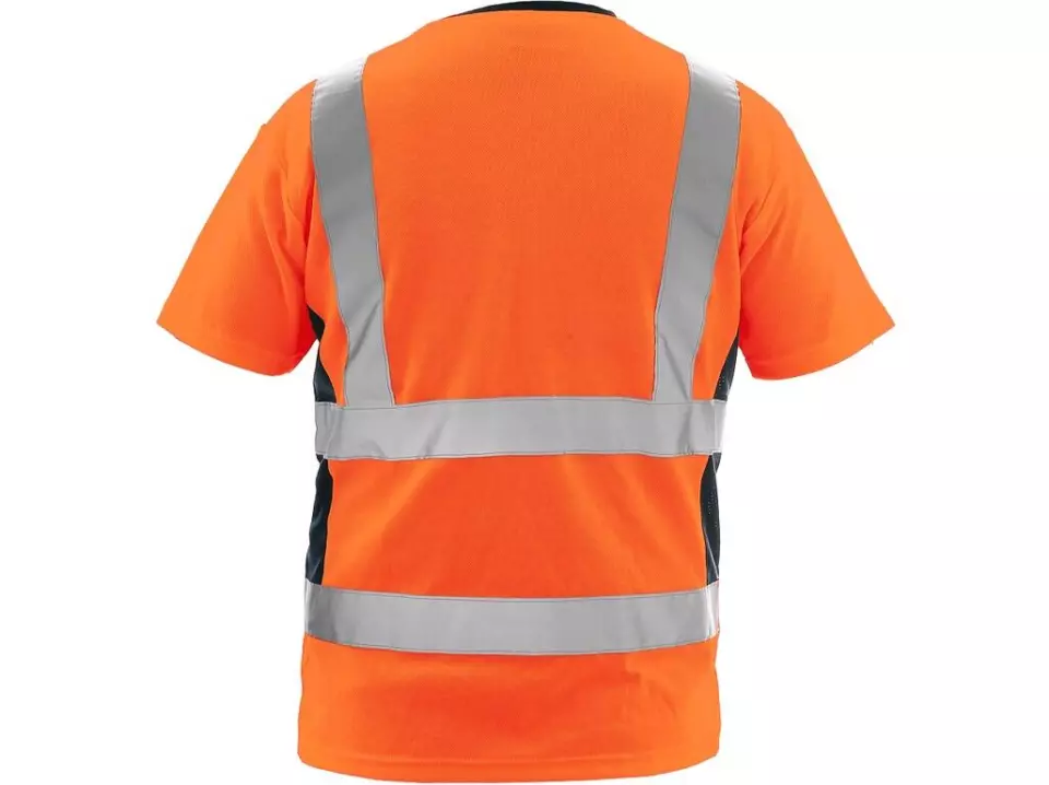 CXS 1113-020-205-00, Exeter High Visible Men's T-shirt, Orange/Blue, image 2, gallery thumbnail