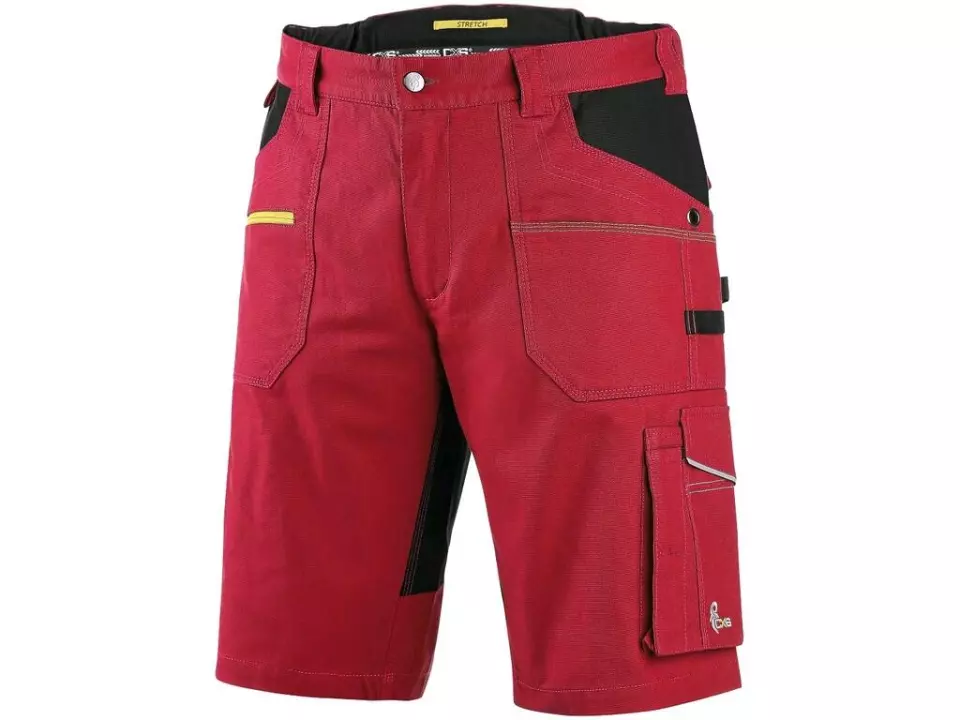 CXS 1060-027-260-00, Stretch Men's Working Shorts, Red/Black, image 1, gallery thumbnail