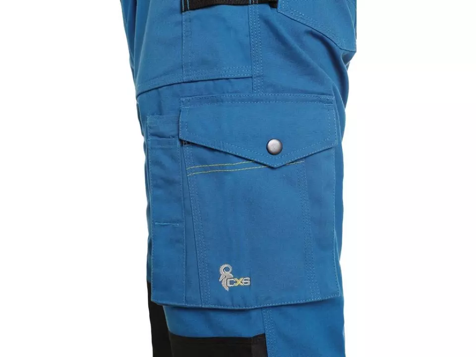 CXS 1030-034-440-00, Stretch Herren-Latzhose, Hellblau/Schwarz, image 2, gallery thumbnail