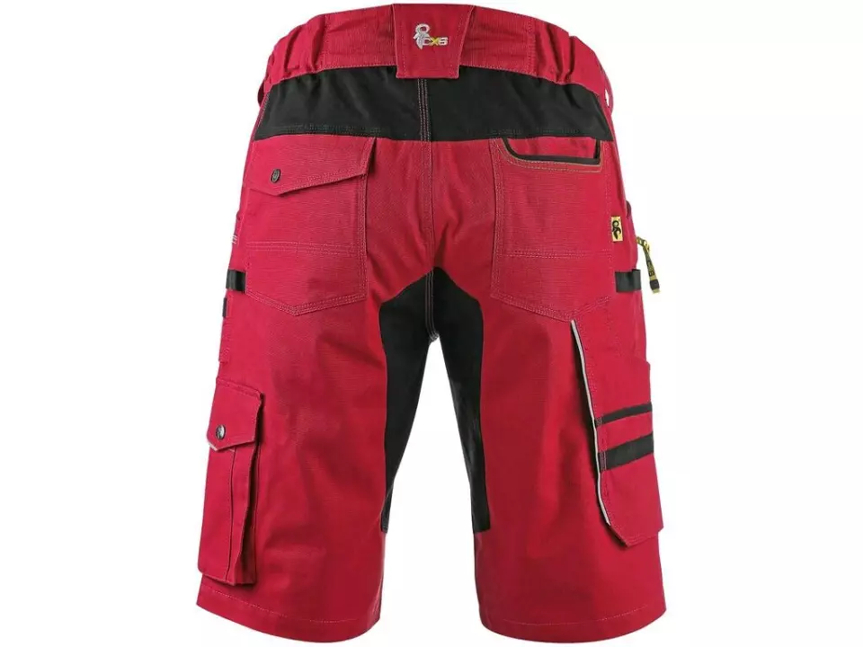 CXS 1060-027-260-00, Stretch Men's Working Shorts, Red/Black, image 2, gallery thumbnail