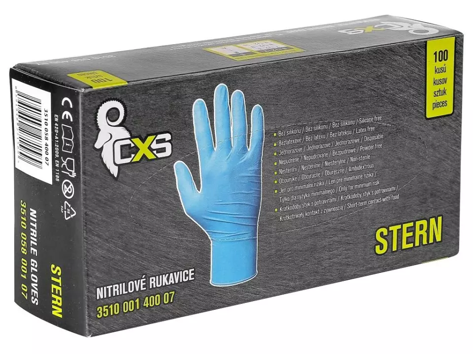 CXS 3510-001-400-00, Stern Disposable Nitrile Gloves, image 2, gallery thumbnail