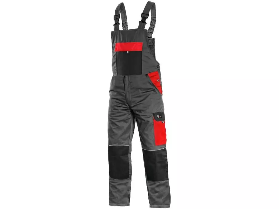 CXS 1030-016-705-00, Phoenix Cronos Herren-Latzhose, Grau/Rot, image 1, gallery thumbnail