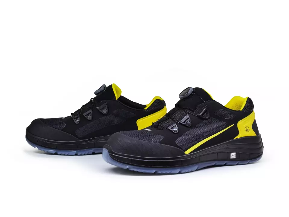 HKS 102982, K-Run BOA 8 BTP low shoe S1P, black/yellow, image 1, gallery thumbnail