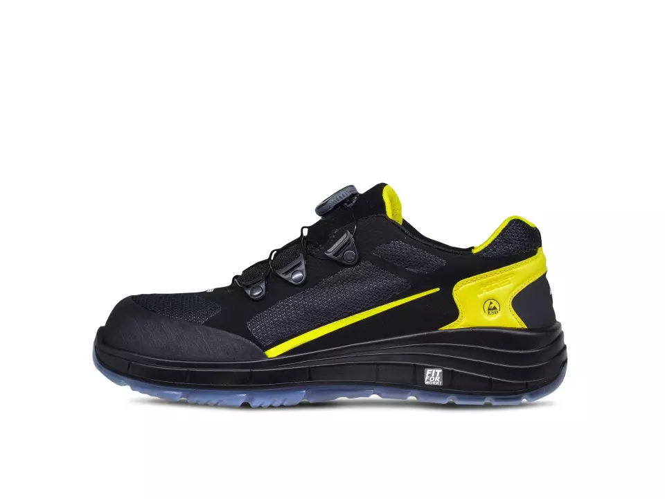 HKS 102982, K-Run BOA 8 BTP low shoe S1P, black/yellow, image 2, gallery thumbnail