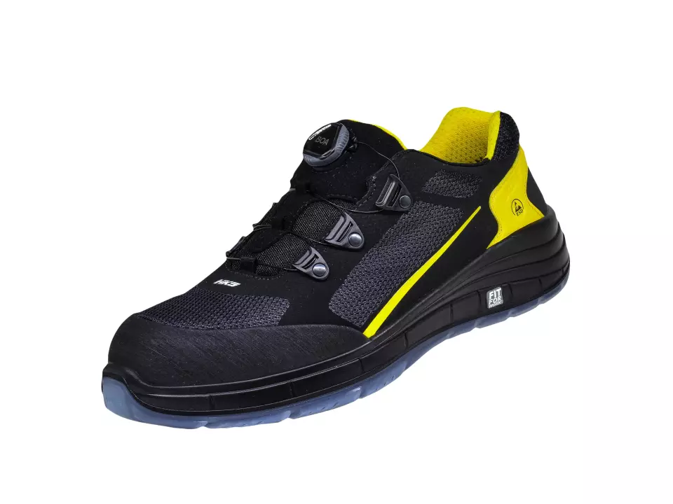 HKS 102982, K-Run BOA 8 BTP low shoe S1P, black/yellow, image 3, gallery thumbnail
