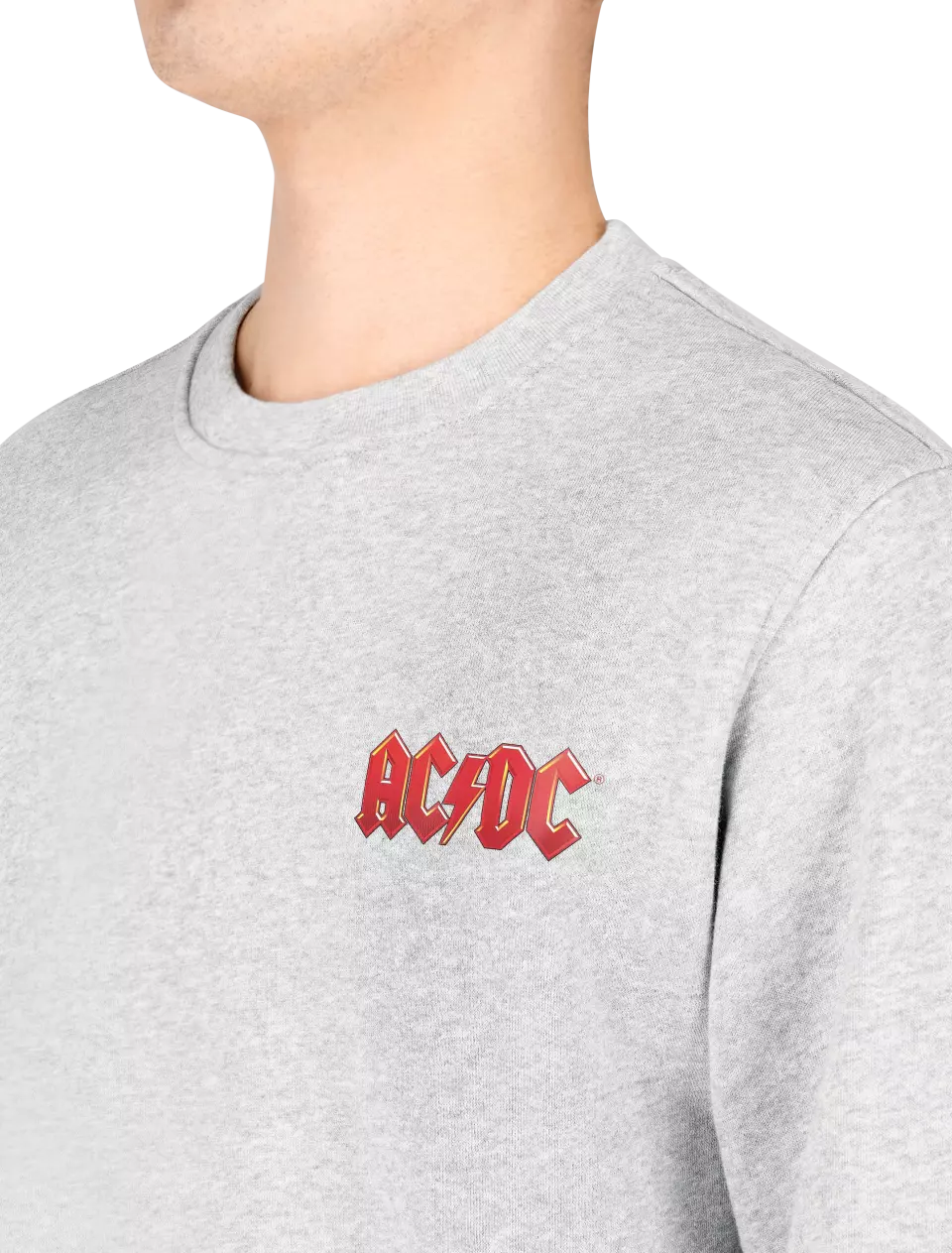 Safety Jogger ACCREWNECK-113, ACDC Crewneck sweater, light grey, image 5, gallery thumbnail
