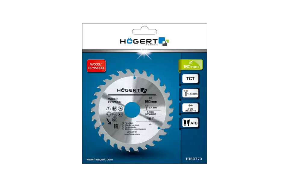 Högert 6288-14, Carbide cutting disc, 216 mm, 36 T, image 1, gallery thumbnail