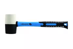 Högert 6036, Rubber mallet with fiberglass handle, 680 g, white/black
