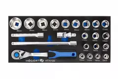Högert 6331-3, Socket wrench set with ratchet