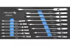 Högert 6343-14, Ratchet ring wrench set, EVA foam insert