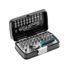 Högert 8078, Bit set with reversible ratchet, 1/4, 33 pcs