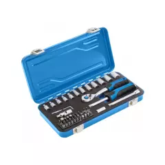 Högert 8077, Socket wrench set, 1/4, 53 pcs