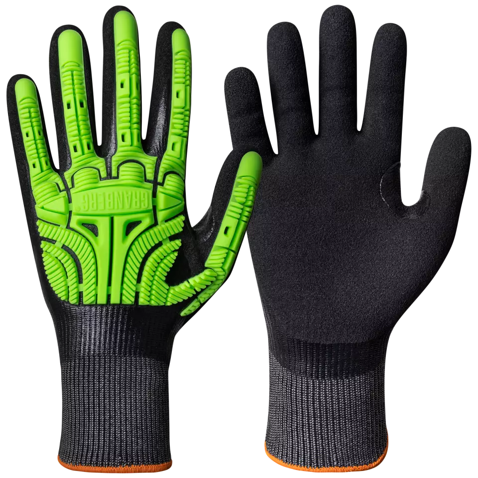 Granberg 115-5503, Schnittfeste Handschuhe mit Aufprallschutz, Schwarz/Grün, image 1, gallery thumbnail
