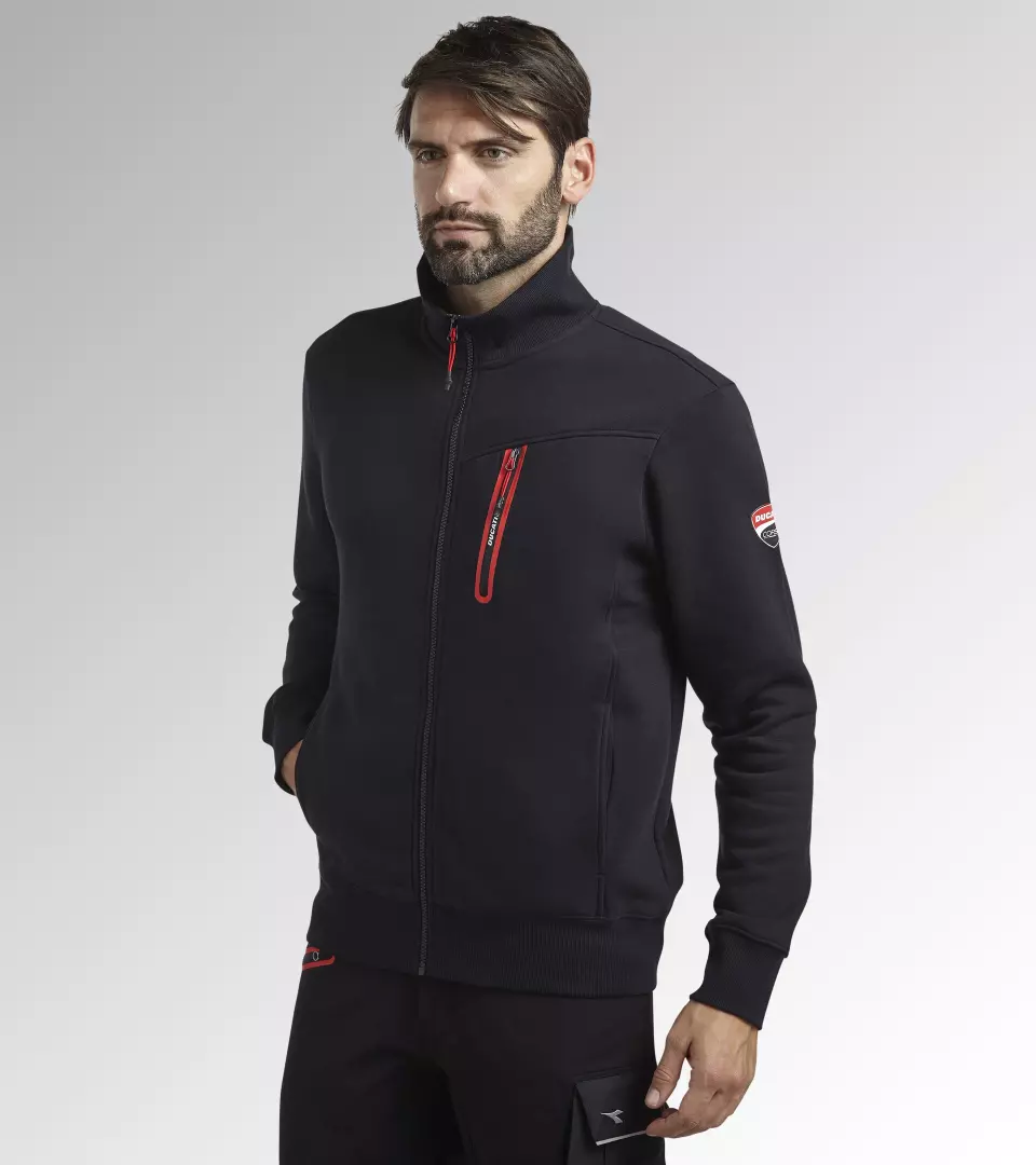 Diadora 702-180071-80013, SWEATSHIRT FZ DUCATI Sweatshirt Black, image 2, gallery thumbnail