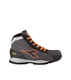 Diadora 701-181123-C8321, GLOVE NET MID PRO S3L FO SR HRO ESD Work Safety Shoes Asphalt/Orange Fluor