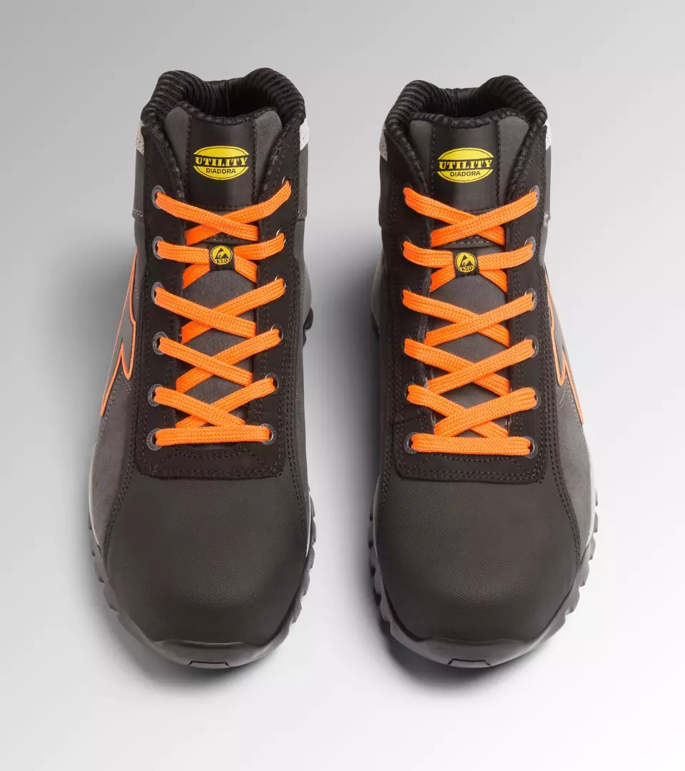 Diadora 701-181123-C8321, GLOVE NET MID PRO S3L FO SR HRO ESD Skyddsskor asfalt/orange fluorescerande, image 3, gallery thumbnail