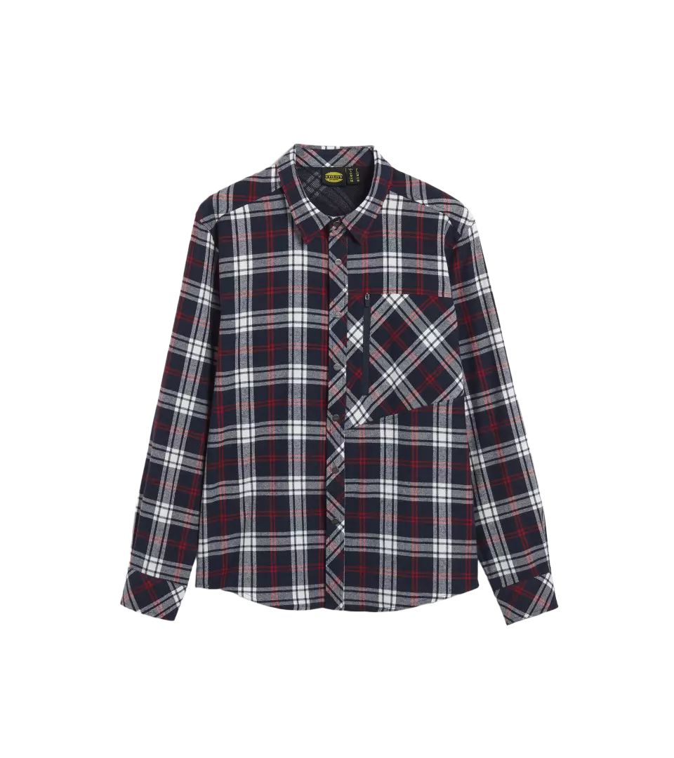 Diadora 702-179456-D0219, SHIRT CHECK CORTINA Long Sleeve Shirt Samba/Dark Sapphire/Vapor Gry, image 1, gallery thumbnail