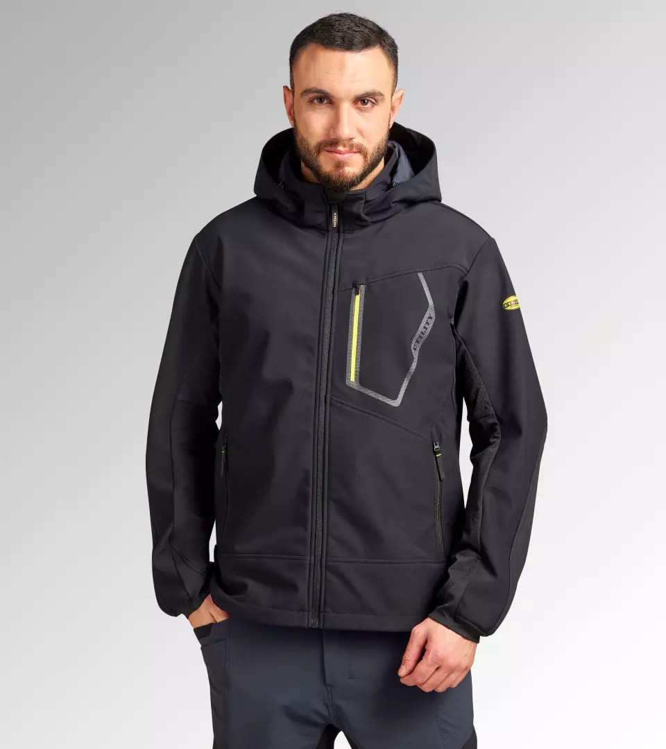 Diadora 702-180796-80013, SOFTSHELL EVOLUTION Softshell Jacket Black, image 2, gallery thumbnail