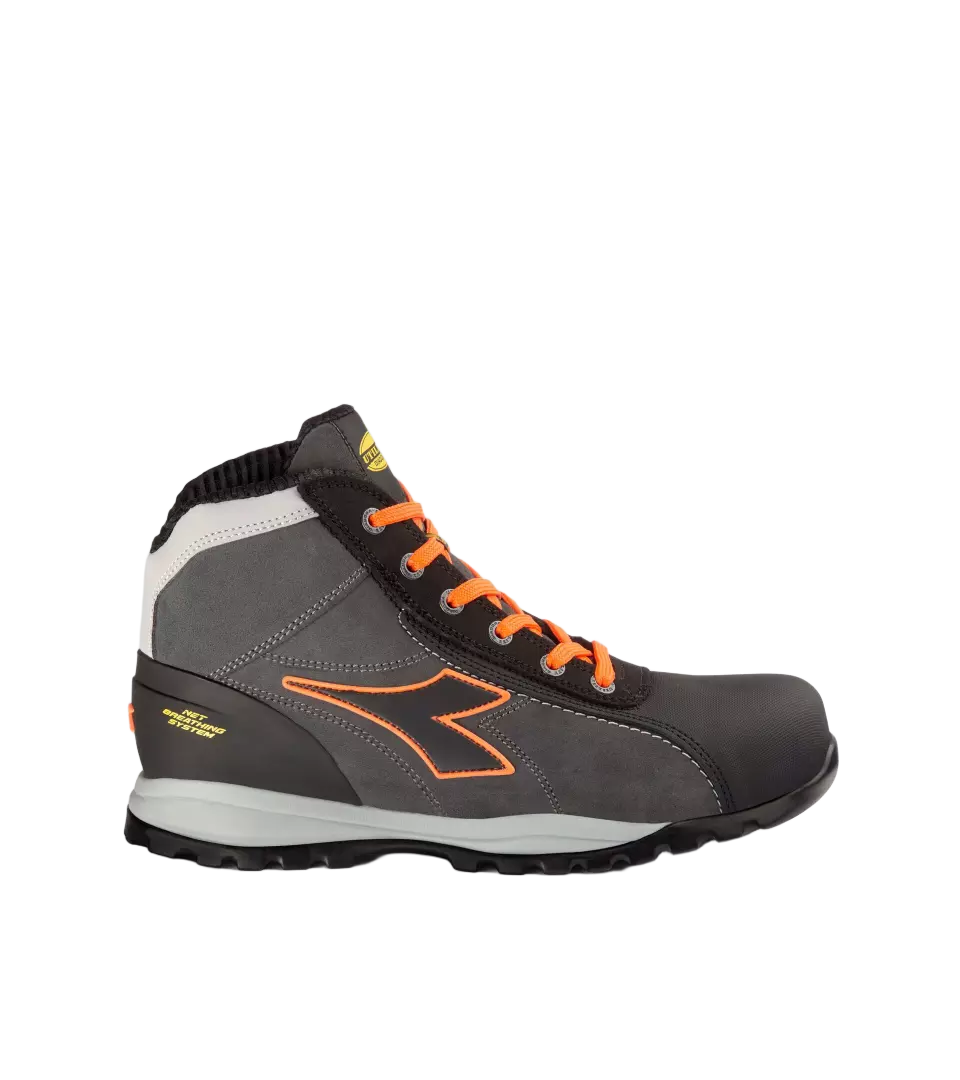 Diadora 701-181123-C8321, GLOVE NET MID PRO S3L FO SR HRO ESD Skyddsskor asfalt/orange fluorescerande, image 1, gallery thumbnail