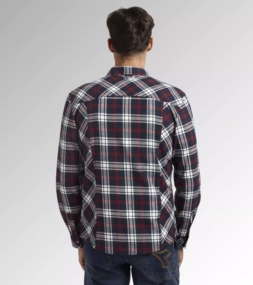 Diadora 702-179456-D0219, SHIRT CHECK CORTINA Long Sleeve Shirt Samba/Dark Sapphire/Vapor Gry, image 2, gallery thumbnail