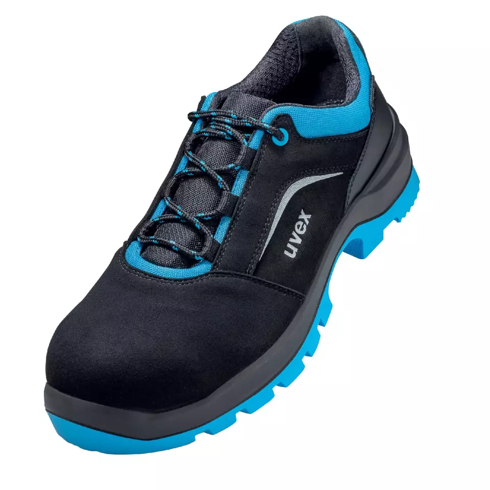 Uvex 95579, Xenova® S2 Low Shoes, Width 12, Black/Blue, image 1, gallery thumbnail
