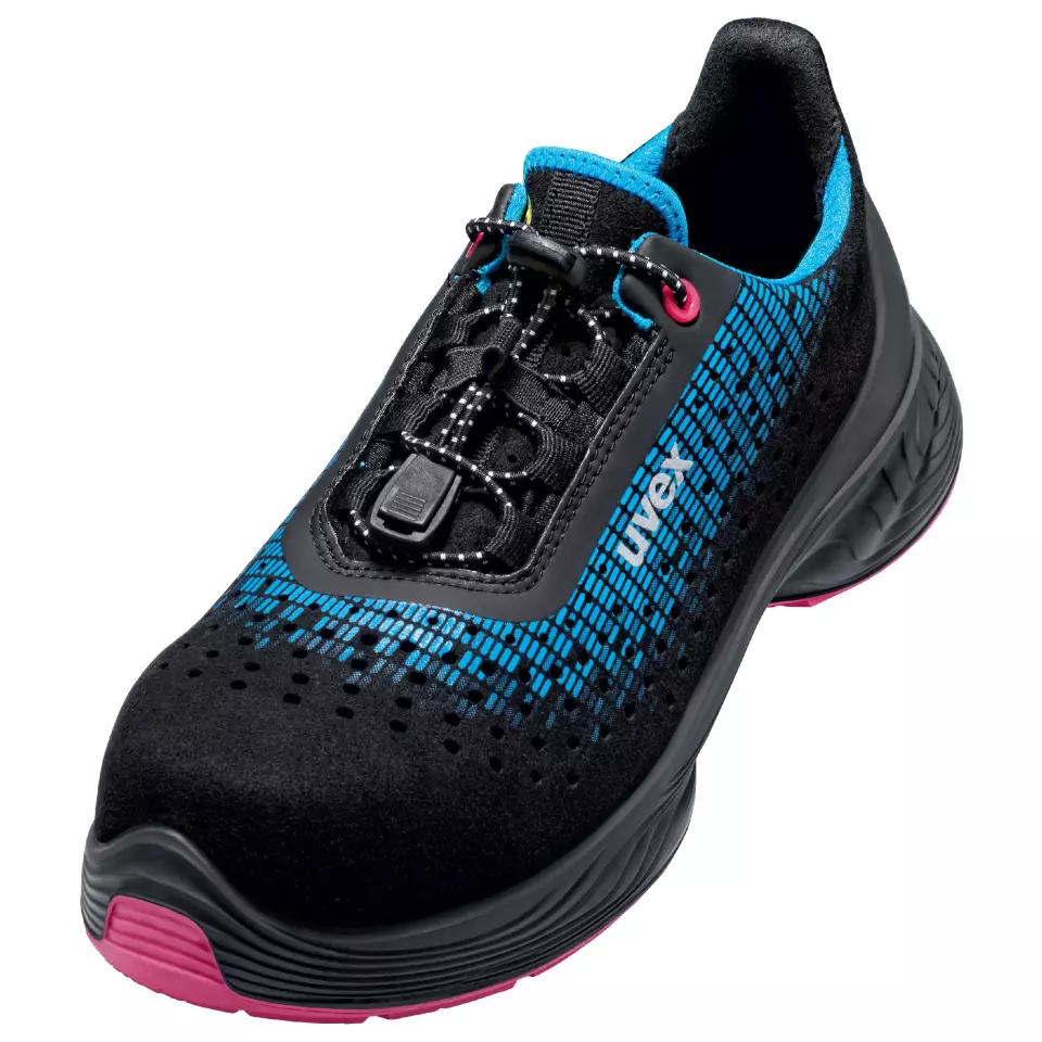 Uvex 68267, G2 S1 Low Shoes, Width 10, Black/Blue/Pink, image 1, gallery thumbnail