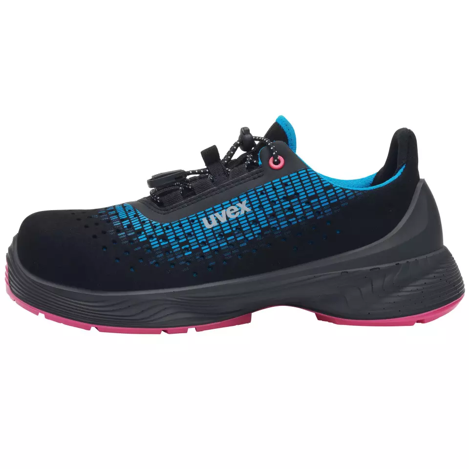 Uvex 68267, G2 S1 Low Shoes, Width 10, Black/Blue/Pink, image 3, gallery thumbnail