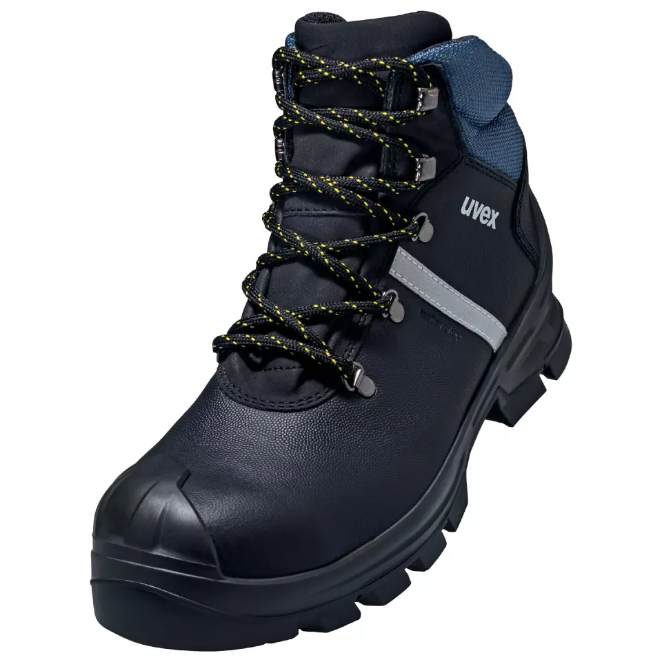 Uvex 65123, Construction S3 Boots, Width 12, Black/Blue, image 1, gallery thumbnail