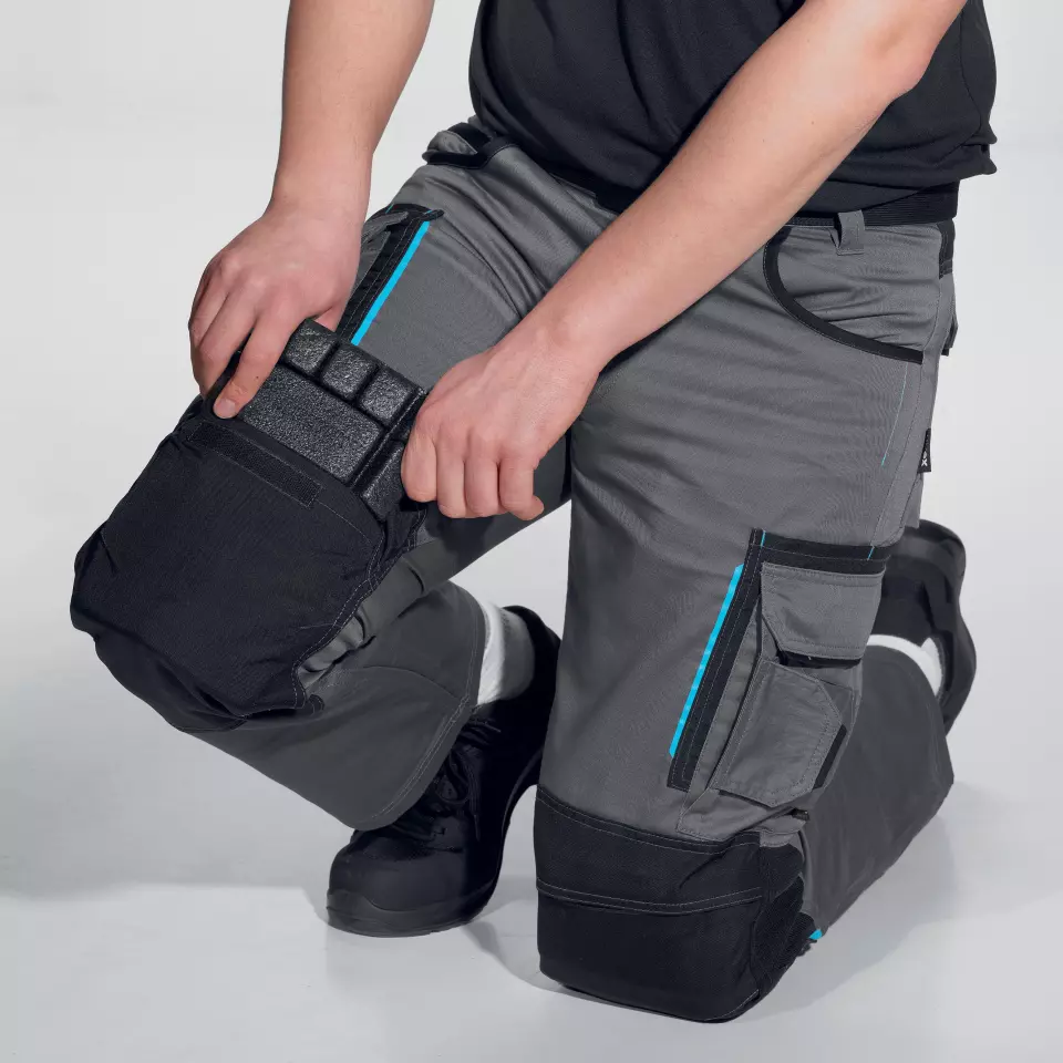 Uvex 9868900, Kneepad, Black/Red, image 3, gallery thumbnail