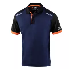 Sparco 02415BMAF, Toledo Tech Polo, Navy Blue/Orange