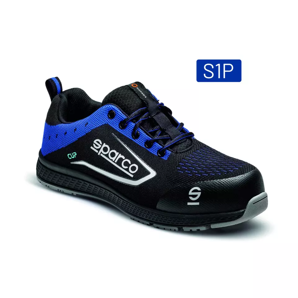 Sparco 07526NRAZ, Cup Ricard Safety Shoes ESD S1P SRC, Black/Blue, image 3, gallery thumbnail