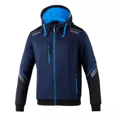 Sparco 02414BMAZ, Colorado Full Zip Hooded, Navy Blue/Blue