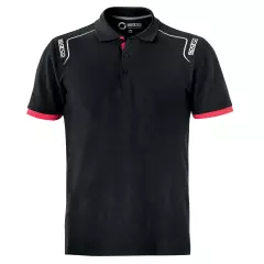 Sparco 02407NR, Portland Tech Stretch Polo, Black