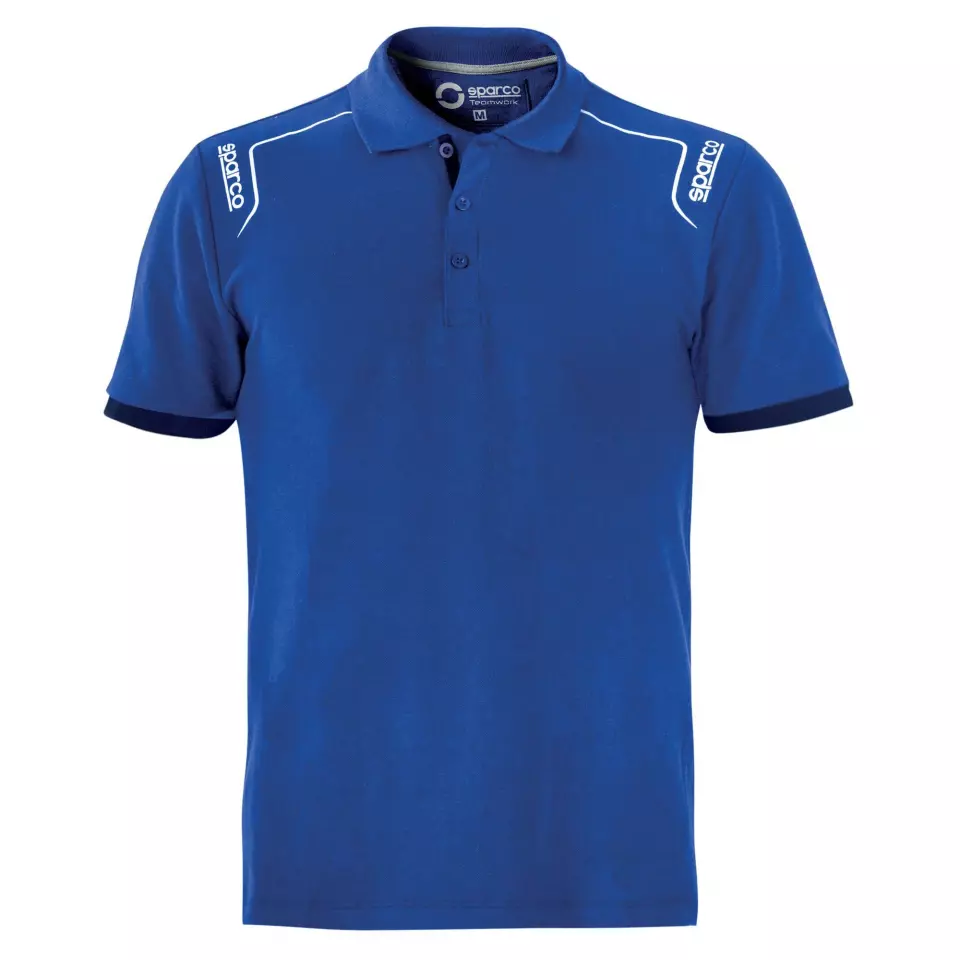 Sparco 02407AZ, Portland Tech Stretch Polo, Blue, image 1, gallery thumbnail